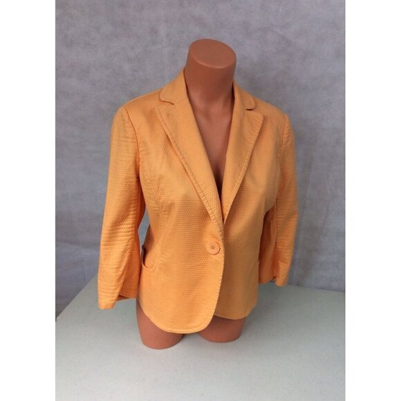 Max Studio Orange Jacket Blazer Womens 6 - Picture 3 of 4